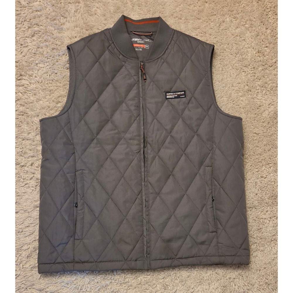 Hawke & Co Sport Performance Quilted Vest Men's Size Medium‎ Gray